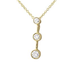 14K Yellow Gold 0.25CTW Diamond Necklace - REF-35X6Y