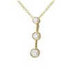 Image 1 : 14K Yellow Gold 0.25CTW Diamond Necklace - REF-35X6Y