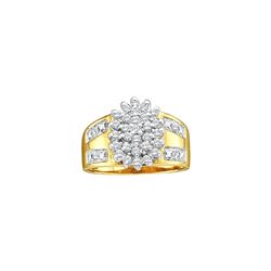 0.5 CTW Natural Diamond Cluster Ring 10K Yellow Gold