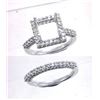 Image 1 : 14K White Gold 1.5CTW Diamond Wedding Ring Set - REF-123X5Y