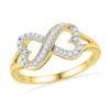 Image 1 : 0.16 CTW Natural Diamond Infinity Band 10K Yellow Gold