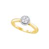 Image 1 : 0.25 CTW Natural Diamond Cluster Bridal Engagement Ring 14K Yellow Gold
