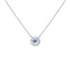 Image 1 : 0.1 CTW 14K White Gold Ladies Slider with Chain - REF-18N9A
