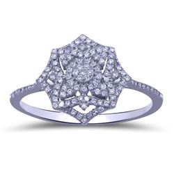 0.17 CTW 14K White Gold Ladies Ring - REF-23H8W