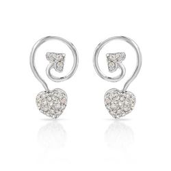 Genuine 0.45 TCW 14K White Gold Ladies Earring - REF-55M7F