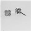 Image 1 : 14K White Gold 0.12CTW Ladies Diamond Earring - REF-16Y5X