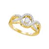 Image 1 : 1 CTW Natural Diamond Twinkle Solitaire Moving Ring 10K Yellow Gold