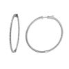 Image 1 : 14K White Gold 1.52CTW Diamond Hoop Earring - REF-221H2W