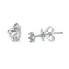 Image 1 : 14K White Gold 0.16CTW Ladies Diamond Earring - REF-29K4R