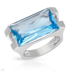 14K White Gold 14.33CTW Topaz  Ring - REF-85A5N