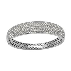 4.29 CTW 14K White Gold Ladies Bangle - REF-461R3K