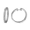 Image 1 : 14K White Gold 1.96CTW Diamond Hoop Earring - REF-194N3A