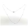 Image 1 : 14K White Gold 0.12CTW Diamond Necklace - REF-33K4R