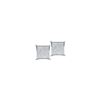 Image 1 : 0.15 CTW Natural Diamond Square Cluster Earrings 14K White Gold