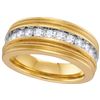 Image 1 : 1 CTW Mens Natural Diamond Milgrain Band 10K Yellow Gold