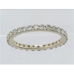 14K Yellow Gold 1.1CTW Diamond Band Ring - REF-94X5Y