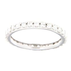 14K White 1.09CTW Ladies Diamond Ring - REF-147F5M