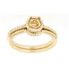 Image 1 : 14K Yellow Gold 0.28CTW Diamond Wedding Ring Set - REF-66F5M