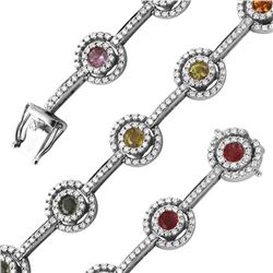 Genuine 2.79 TCW 14K White Gold Ladies Bracelet - REF-360K9R