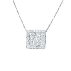 0.29 CTW 14K White Gold Ladies Slider with Chain - REF-51W2H