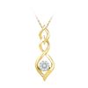 Image 1 : 0.1 CTW Natural Diamond Infinity Pendant 10K Yellow Gold