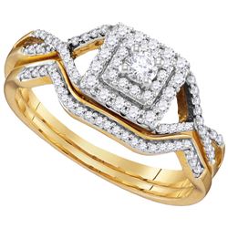 0.5 CTW Natural Diamond Bridal Engagement Ring 10K Yellow Gold