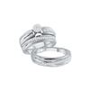 Image 1 : 0.4 CTW His & Hers Natural Diamond Cluster Matching Bridal Ring 10K White Gold