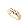 Image 1 : 0.12 CTW Mens Natural Diamond Band 10K Yellow Gold