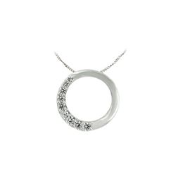 0.5 CTW 14K White Gold Ladies Slider with Chain - REF-71Y2X