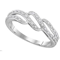 0.1 CTW Natural Diamond Band 10K White Gold