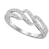 Image 1 : 0.1 CTW Natural Diamond Band 10K White Gold