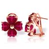 Image 1 : Genuine 7.2 ctw Ruby Earrings Jewelry 14KT Rose Gold - REF-112Z2N