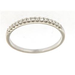 14K White Gold 0.16CTW Diamond Band Ring - REF-31R5K