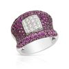 Image 1 : 18KWhite Gold 2.85 CTW Sapphire & Diamond Ring - REF-146W9H
