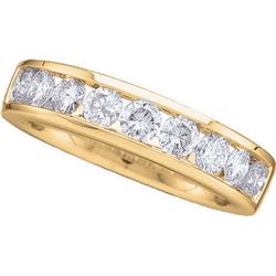 1 CTW Channel-set Natural Diamond Bridal Band 14K White Gold