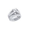 Image 1 : 0.5 CTW Natural Princess Invisible-set Diamond Bridal Engagement Ring 10K White Gold