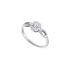 Image 1 : 0.12 CTW Natural Diamond Solitaire Promise Bridal Ring 10K White Gold