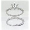 Image 1 : 14K White Gold 0.34CTW Diamond Wedding Ring Set - REF-52M9F