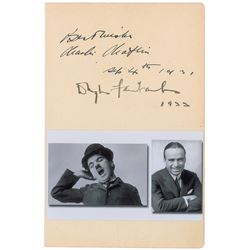 Charlie Chaplin and Douglas Fairbanks