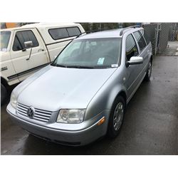 2006 VOLKSWAGEN JETTA, 4 DOOR SW, GREY, VIN # WVWSR61JX6W008363
