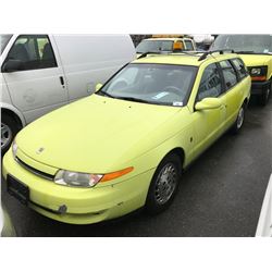 2000 SATURN LW2, 4 DOOR STATION WAGON, YELLOW, VIN # 1G8JW82R9YY663345