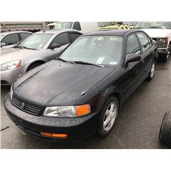 1997 ACURA 1.6EL, 4 DOOR SEDAN, BLACK, VIN # 2HHMB4666VH902585