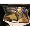 Image 1 : BIN OF ASSORTED NAPA FILTER PARTS AND CHRISTMAS LIGHTS