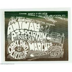 The Animals - Music Memorabilia, Oakland Coliseum Handbill (Bill Quarry, 1968)
