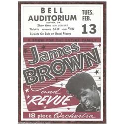 James Brown - Music Memorabilia, Bell Auditorium Handbill (1968)