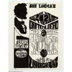 Grateful Dead - Music Memorabilia, "Abe Lincoln's Birthday" Handbill (Bill Graham Presents, 1967