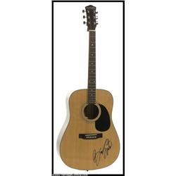 Bruce Springsteen - Music Memorabilia, Springsteen Autographed Guitar Nicely signed with a dark