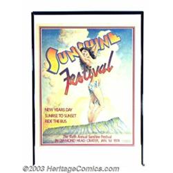 Sunshine Festival - Underground Music Memorabilia Poster (Honolulu Graphic Arts, 1974)