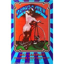 Jethro Tull - Music Memorabilia Poster, Fillmore West, Signed by Ian Anderson (Tea Lautrec Litho