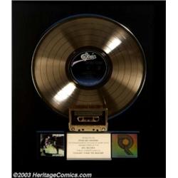 Stevie Ray Vaughan - Music Memorabilia, Stevie Ray Vaughan RIAA Gold Record Award With his aston